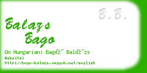 balazs bago business card